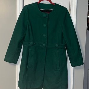 Emerald Green Banana Republic Wool Car Coat